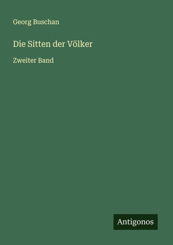 Die Sitten der Völker