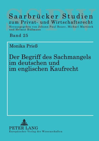 Der Begriff des Sachmangels im deutschen und im englischen Kaufrecht