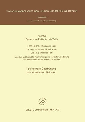 Störsichere Übertragung transformierter Bilddaten