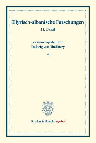 Illyrisch-albanische Forschungen.