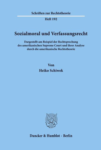 Sozialmoral und Verfassungsrecht.