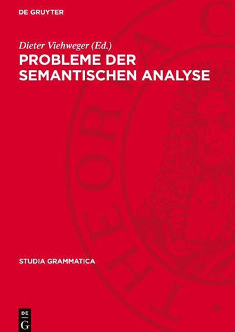 Probleme der semantischen Analyse