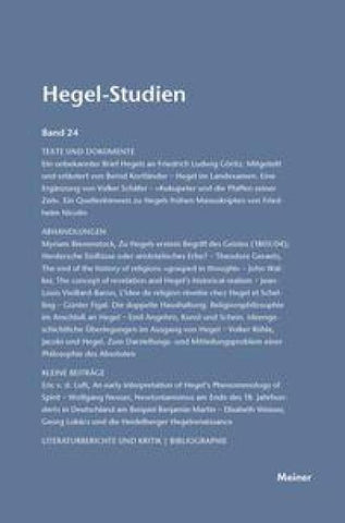 Hegel-Studien Band 24