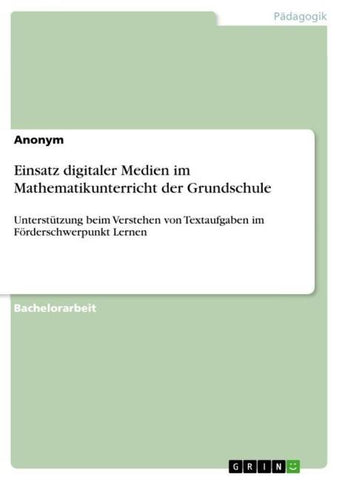 Einsatz digitaler Medien im Mathematikunterricht der Grundschule