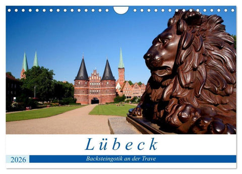 Lübeck Backsteingotik an der Trave (Wandkalender 2026 DIN A4 quer), CALVENDO Monatskalender