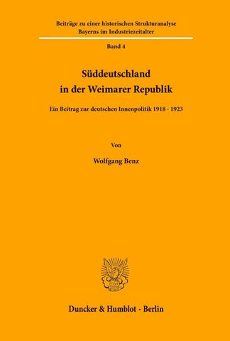 Süddeutschland in der Weimarer Republik.