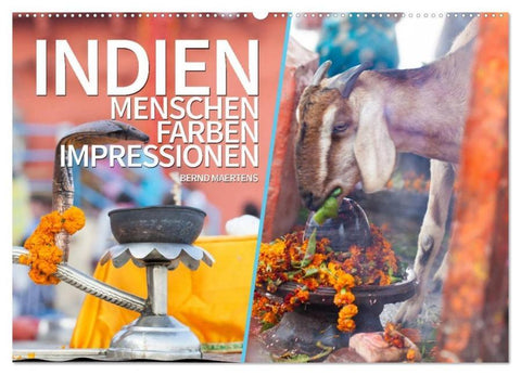 INDIEN Menschen Farben Impressionen (Wandkalender 2026 DIN A2 quer), CALVENDO Monatskalender