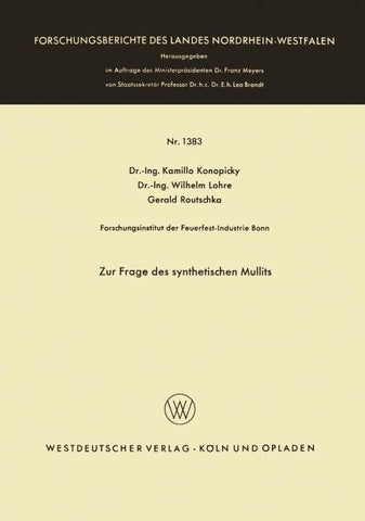 Zur Frage des synthetischen Mullits