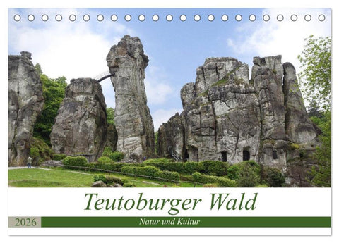 Teutoburger Wald - Natur und Kultur (Tischkalender 2026 DIN A5 quer), CALVENDO Monatskalender