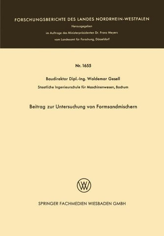 Beitrag zur Untersuchung von Formsandmischern