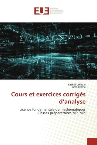 Cours et exercices corrigés d'analyse