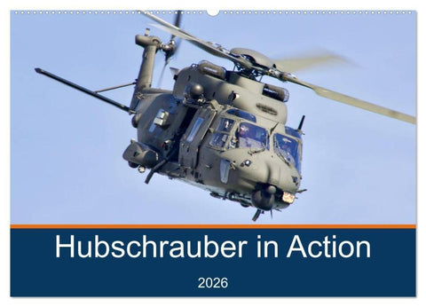 Hubschrauber in Action (Wandkalender 2026 DIN A2 quer), CALVENDO Monatskalender