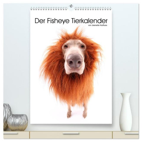 Der Fisheye Tiere Kalender (hochwertiger Premium Wandkalender 2026 DIN A2 hoch), Kunstdruck in Hochglanz