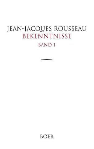 Bekenntnisse Band 1