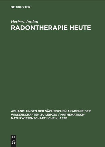 Radontherapie heute
