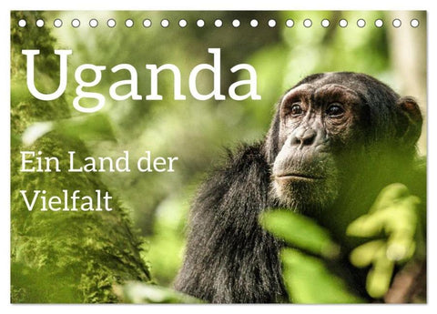Uganda - ein Land der Vielfalt (Tischkalender 2026 DIN A5 quer), CALVENDO Monatskalender