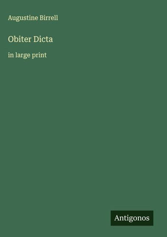 Obiter Dicta