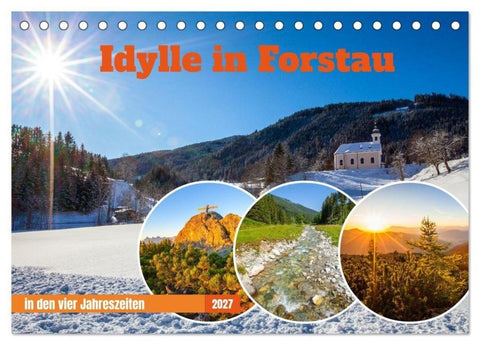 Idylle in Forstau (Tischkalender 2027 DIN A5 quer), CALVENDO Monatskalender