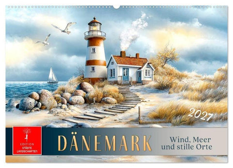 Dänemark - Wind, Meer und stille Orte (Wandkalender 2027 DIN A2 quer), CALVENDO Monatskalender