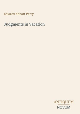 Judgments in Vacation