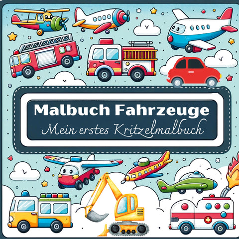 Malbuch Fahrzeuge – Mein erstes Kritzelmalbuch