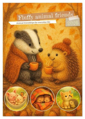 Fluffy animal friends - Animal friendships for everyday life (Wall Calendar 2026 DIN A4 portrait), CALVENDO 12 Month Wall Calendar