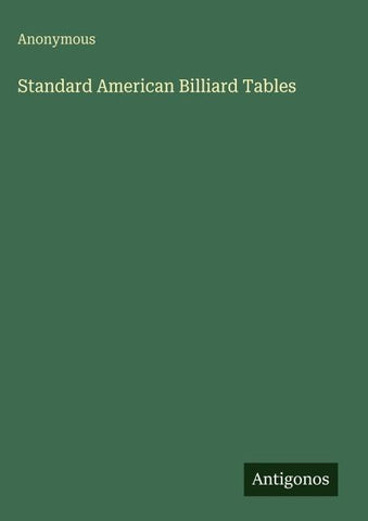 Standard American Billiard Tables