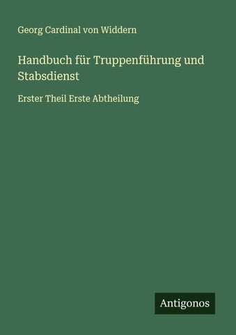 Handbuch für Truppenführung und Stabsdienst