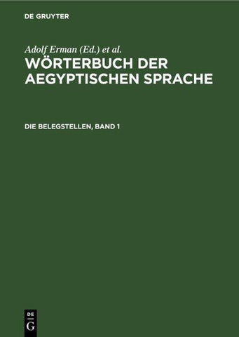Die Belegstellen, Band 1