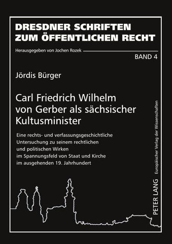 Carl Friedrich Wilhelm von Gerber als sächsischer Kultusminister