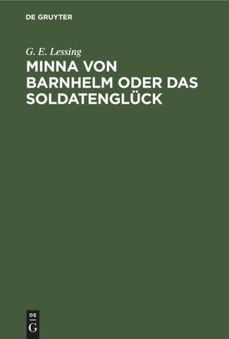 Minna von Barnhelm oder das Soldatenglück