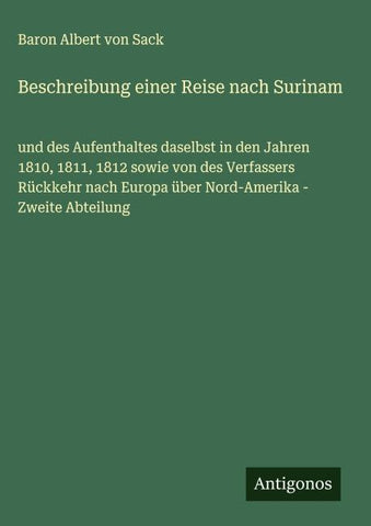 Beschreibung einer Reise nach Surinam