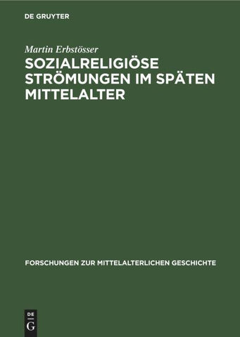 Sozialreligiöse Strömungen im Späten Mittelalter