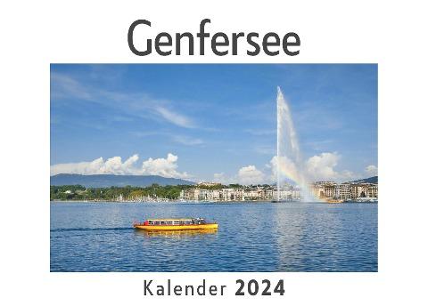 Genfersee (Wandkalender 2024, Kalender DIN A4 quer, Monatskalender im Querformat mit Kalendarium, Das perfekte Geschenk)