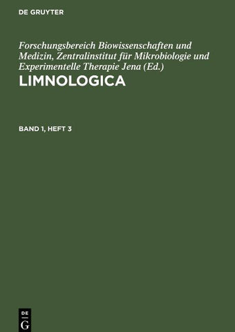 Limnologica. Band 1, Heft 3