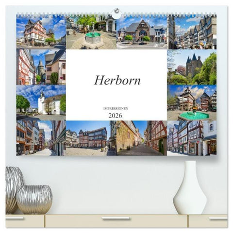 Herborn Impressionen (hochwertiger Premium Wandkalender 2026 DIN A2 quer), Kunstdruck in Hochglanz