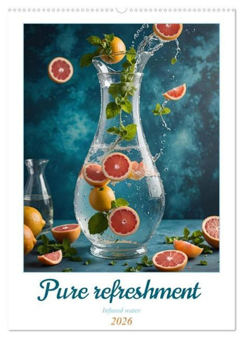 Pure refreshment - Infused water (Wall Calendar 2026 DIN A2 portrait), CALVENDO 12 Month Wall Calendar