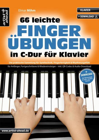 66 leichte Fingerübungen in C-Dur für Klavier