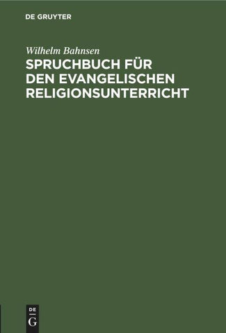 Spruchbuch für den evangelischen Religionsunterricht