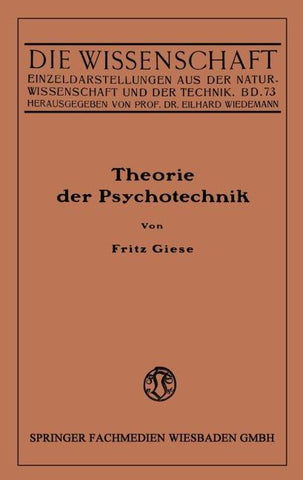 Theorie der Psychotechnik