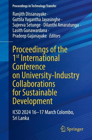 Proceedings of the 1st International Conference on University-Industry Collaborations for Sustainable Development