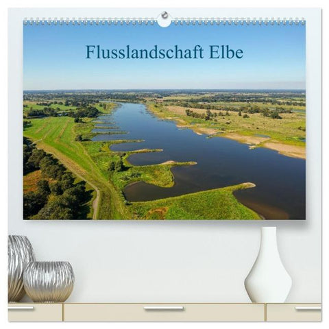 Flusslandschaft Elbe (hochwertiger Premium Wandkalender 2026 DIN A2 quer), Kunstdruck in Hochglanz