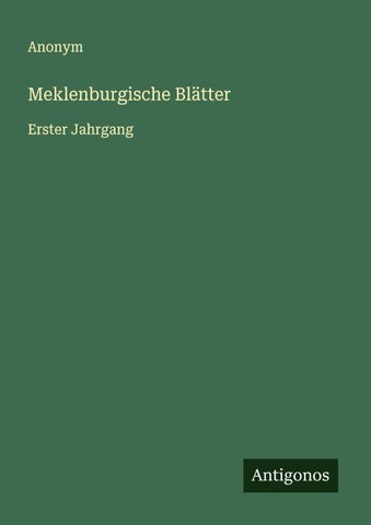 Meklenburgische Blätter