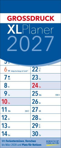XL Planer Großdruck 2027