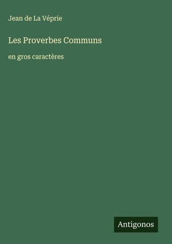 Les Proverbes Communs