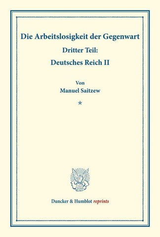 Die Arbeitslosigkeit der Gegenwart.