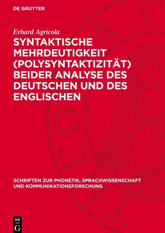 Syntaktische Mehrdeutigkeit (Polysyntaktizität) beider Analyse des Deutschen und des Englischen