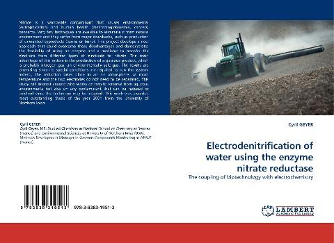 Electrodenitrification of water using the enzyme nitrate reductase