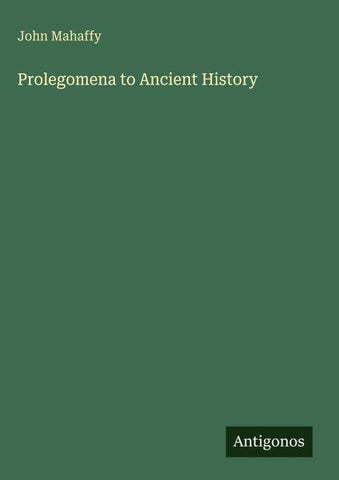 Prolegomena to Ancient History