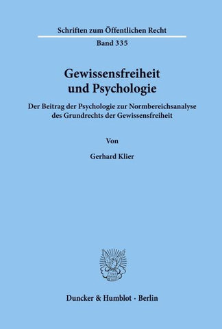 Gewissensfreiheit und Psychologie.